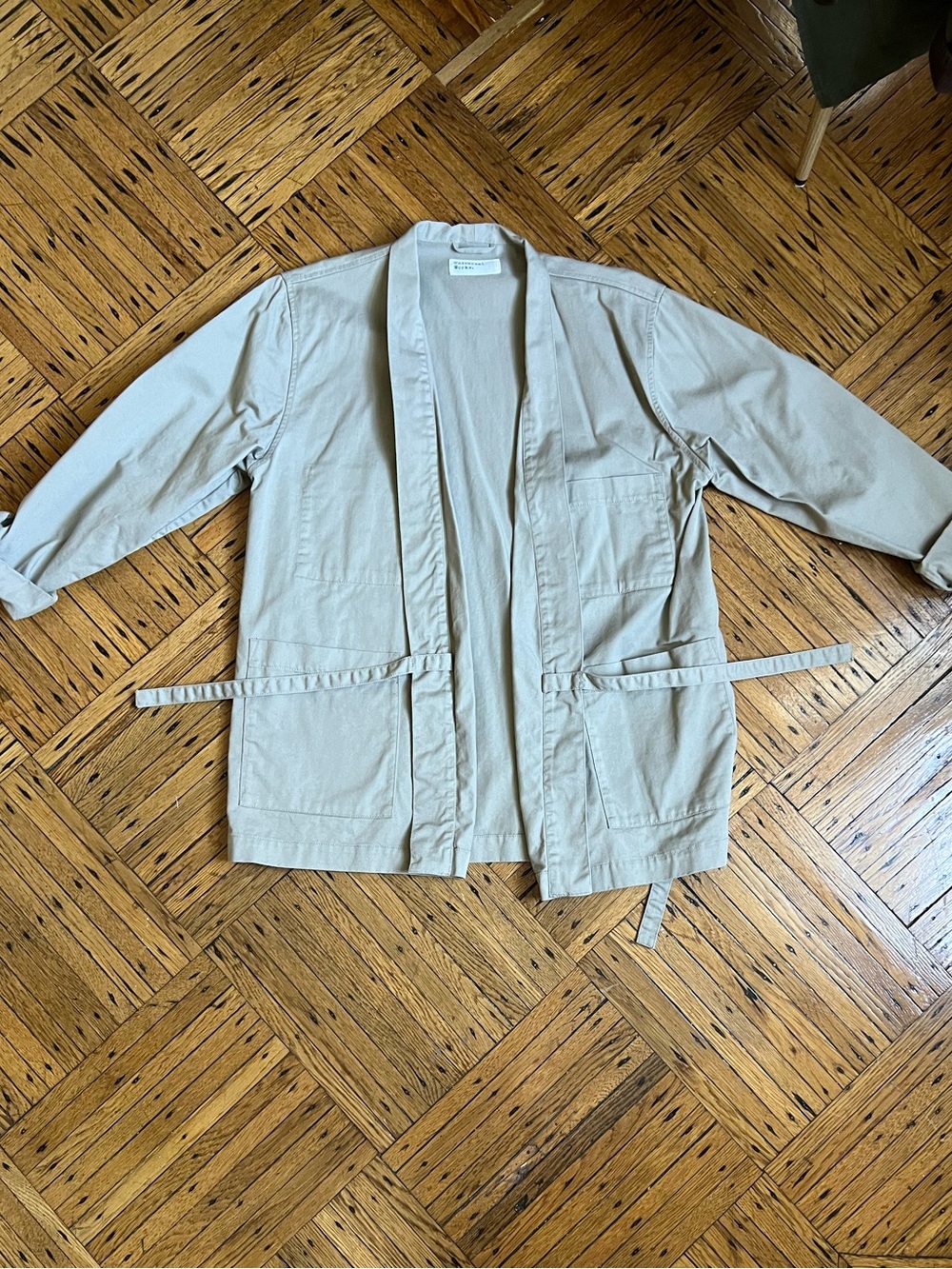 Universal Works Khaki Chore Coat, Size M